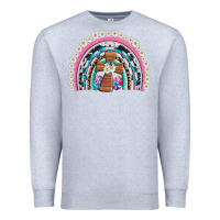 Heather Grey easter cross daisy egg rainbow Premium Sweatshirt - Artiststas