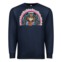 Navy easter cross daisy egg rainbow Premium Sweatshirt - Artiststas