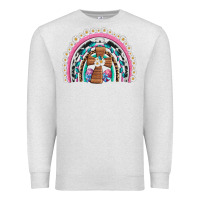 Oatmeal Heather easter cross daisy egg rainbow Premium Sweatshirt - Artiststas