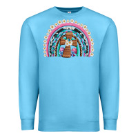 Ocean Blue easter cross daisy egg rainbow Premium Sweatshirt - Artiststas