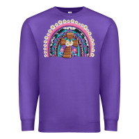 Purple easter cross daisy egg rainbow Premium Sweatshirt - Artiststas