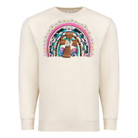 Sandshell easter cross daisy egg rainbow Premium Sweatshirt - Artiststas