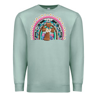 Seafoam easter cross daisy egg rainbow Premium Sweatshirt - Artiststas