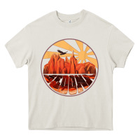 Cream Retro Vintage Sedona Arizona Hiking Sunset Dawn Gift Heavy Core Tee - minhPixels