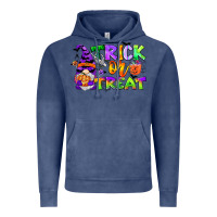 Vintage Denim trick or treat gnome Vintage Hoodie - CowGirlArtShop