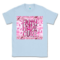 Dusty Blue Faith hope cure Cancer Classic Tee - NancyCooperArtShop