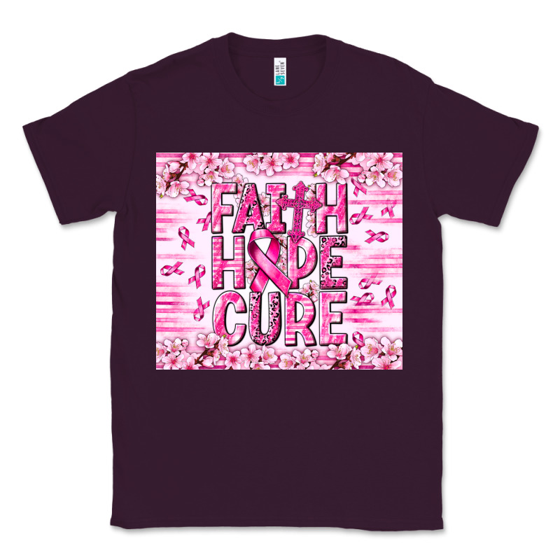 Faith Hope Cure Cancer Classic Tee by NancyCooperArtShop | Teevron