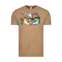 Vintage Coffee Dog coffee cups Vintage Tee - HowdyJamesFarm