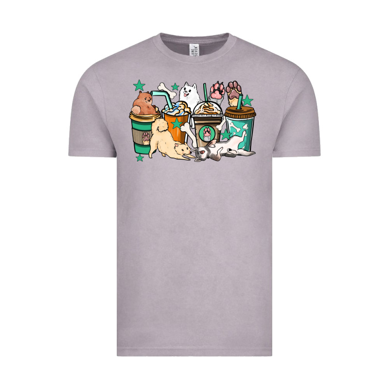 Dog Coffee Cups Vintage Tee by HowdyJamesFarm | Teevron