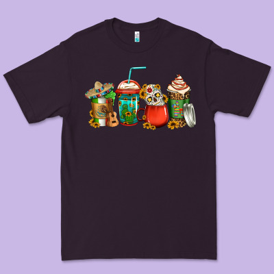 Mexican Coffee Cups Premium Tee Designed By Jasminsmagicworld