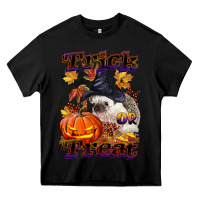 Black Halloween Hedgehog Trick Or Treat Heavy Core Tee - LillyAllenDesigns