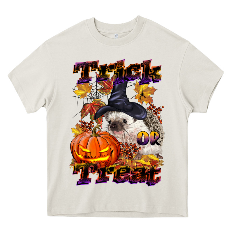 Halloween Hedgehog Trick Or Treat Heavy Core Tee by LillyAllenDesigns | Teevron