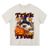Cream Halloween Hedgehog Trick Or Treat Heavy Core Tee - LillyAllenDesigns