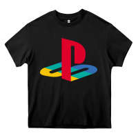 Black play station Heavy Core Tee - minhPixels