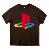 Chocolate Brown play station Heavy Core Tee - minhPixels