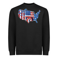 Black America map Heavyweight Sweatshirt - CowhideDigitalArt