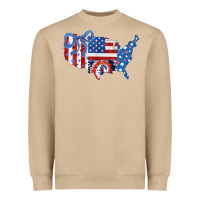 Mushroom America map Heavyweight Sweatshirt - CowhideDigitalArt