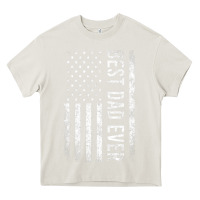 Cream Father's Day Best Dad Ever American Flag Heavy Core Tee - minhPixels