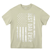 Mossy Father's Day Best Dad Ever American Flag Heavy Core Tee - minhPixels