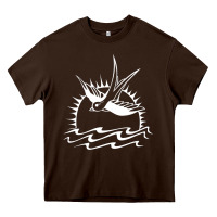 Chocolate Brown Captain Jack Sparrow Tattoo WHITE Heavy Core Tee - minhPixels
