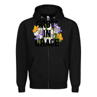 Black Grow In Grace Zipper Hoodie - LillyAllenDesigns