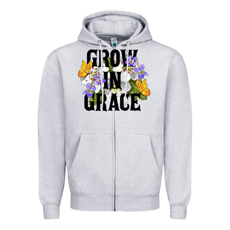 Grow In Grace Zipper Hoodie by LillyAllenDesigns | Teevron
