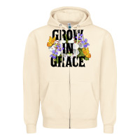 Sandshell Grow In Grace Zipper Hoodie - LillyAllenDesigns