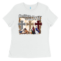 White Christmas Begins With Christ Ladies Tee - Bettercallsaul
