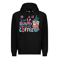 Black some bunny needs coffee easter Premium Hoodie - Jasminsmagicworld