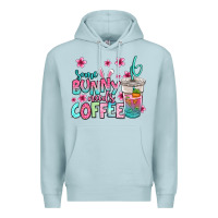 Blue Mist some bunny needs coffee easter Premium Hoodie - Jasminsmagicworld