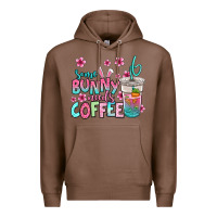 Chestnut some bunny needs coffee easter Premium Hoodie - Jasminsmagicworld