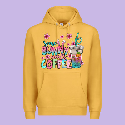 Some Bunny Needs Coffee Easter Premium Hoodie Designed By Jasminsmagicworld