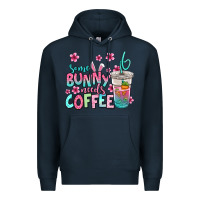 Navy some bunny needs coffee easter Premium Hoodie - Jasminsmagicworld