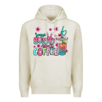 Oatmeal Heather some bunny needs coffee easter Premium Hoodie - Jasminsmagicworld