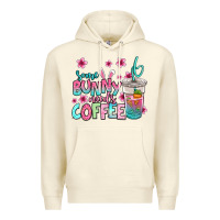 Sandshell some bunny needs coffee easter Premium Hoodie - Jasminsmagicworld