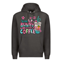 Smoke some bunny needs coffee easter Premium Hoodie - Jasminsmagicworld