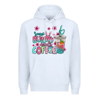 White some bunny needs coffee easter Premium Hoodie - Jasminsmagicworld