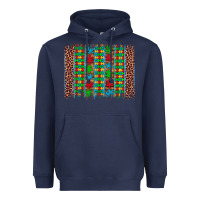 Navy autism awareness leopard puzzle brush stroke Heavyweight Hoodie - Artiststas