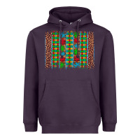 Plum autism awareness leopard puzzle brush stroke Heavyweight Hoodie - Artiststas