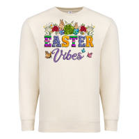 Sandshell easter vibes and butterfly with bunny and flowers Premium Sweatshirt - Artiststas