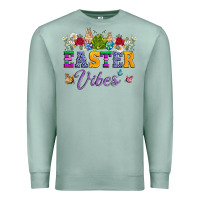 Seafoam easter vibes and butterfly with bunny and flowers Premium Sweatshirt - Artiststas