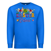 True Royal easter vibes and butterfly with bunny and flowers Premium Sweatshirt - Artiststas
