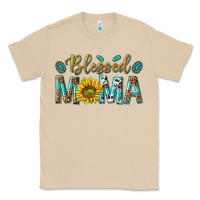 Mushroom Western Blessed Mama with Leopard and Sunflower Classic Tee - texasbilliewilder