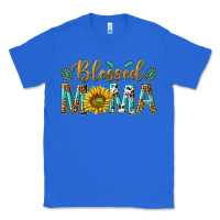 True Royal Western Blessed Mama with Leopard and Sunflower Classic Tee - texasbilliewilder