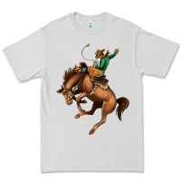 Dove Grey Bucking Bronco Rodeo Premium Tee - Bettercallsaul