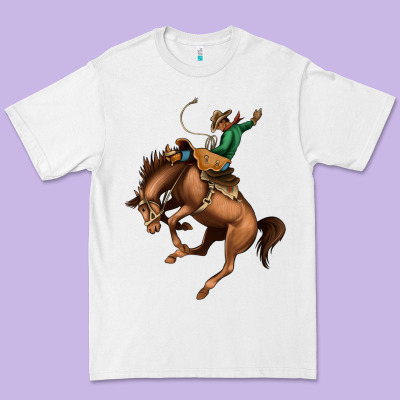 Bucking Bronco Rodeo Premium Tee Designed By Bettercallsaul