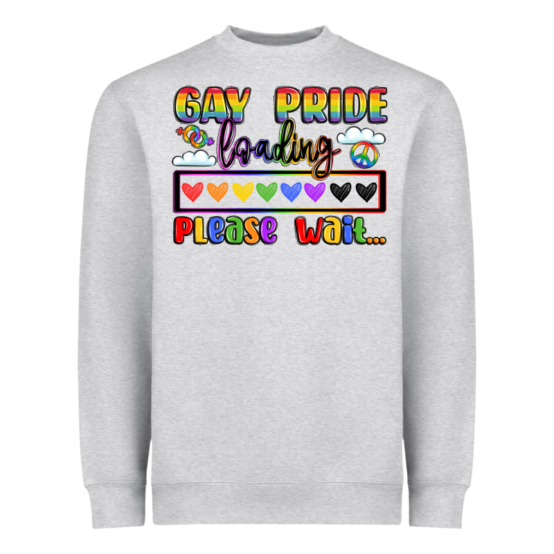 Gay Pride Loading Please Wait Heavyweight Sweatshirt by LillyAllenDesigns | Teevron