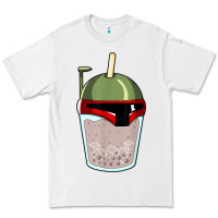 White bubble fett boba tea funny sci fi pun pearl milk tea gift t shirt Premium Tee - minhPixels