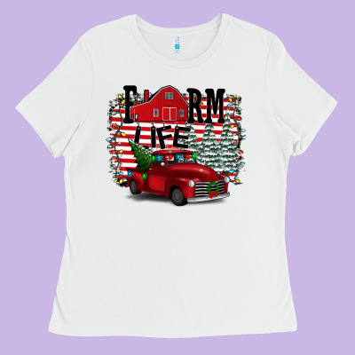 Farm Life Christmas Ladies Tee Designed By Bettercallsaul