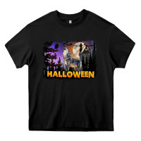 Black Halloween Wolf Heavy Core Tee - LillyAllenDesigns